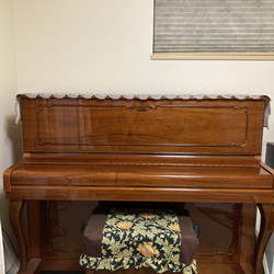 リバティー「スリーピングローズ」イエロー系使用インテリアピアノ・88鍵電子ピアノカバー 13枚目の画像