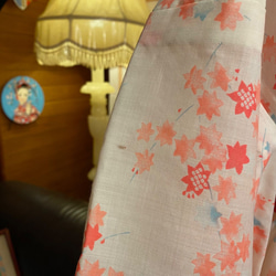 長襦袢 着物 ハンドメイド リメイク ユニセックス  ワンピース ドレス 和洋折衷    LJW-5 8枚目の画像