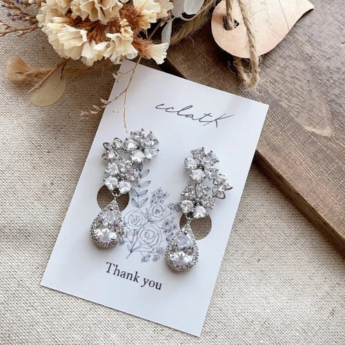 プリンセスフラワー☆ブライダルネックレスセットA/ 002