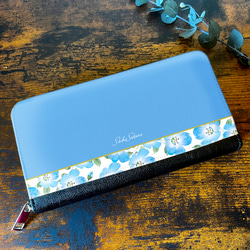 ネモフィラの長財布（スカイブルー） 花 財布 長財布 ネモフィラ
