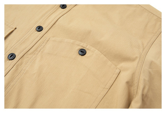 メンズレトロ春シャツポケットゆったり長袖シャツトップス  W187 10枚目の画像