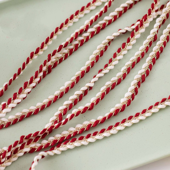 SALE〈1M/幅10mm〉三つ編み ラメリボン ラメブレード　ラメ紐　全④色 3枚目の画像
