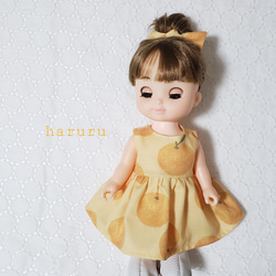 843【復刻版初代リカちゃん】カラフルドット柄のふんわりかぼちゃ