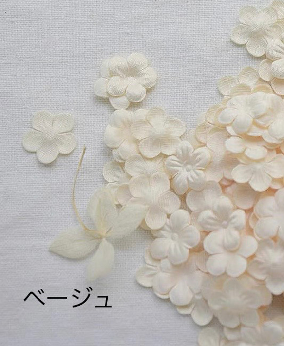 5枚セット マットサテン フラワー 花 モチーフ 全8色　BK240105 ハンドメイド 手芸 素材 材料 8枚目の画像