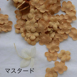5枚セット マットサテン フラワー 花 モチーフ 全8色　BK240105 ハンドメイド 手芸 素材 材料 3枚目の画像