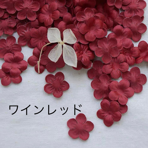 5枚セット マットサテン フラワー 花 モチーフ 全8色 BK240105