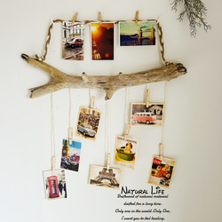 流木⁎✧✧ 写真ハンガー✧フォトフレーム✧壁掛け✧ウッドピンチ✧ナチュラル雑貨 2枚目の画像