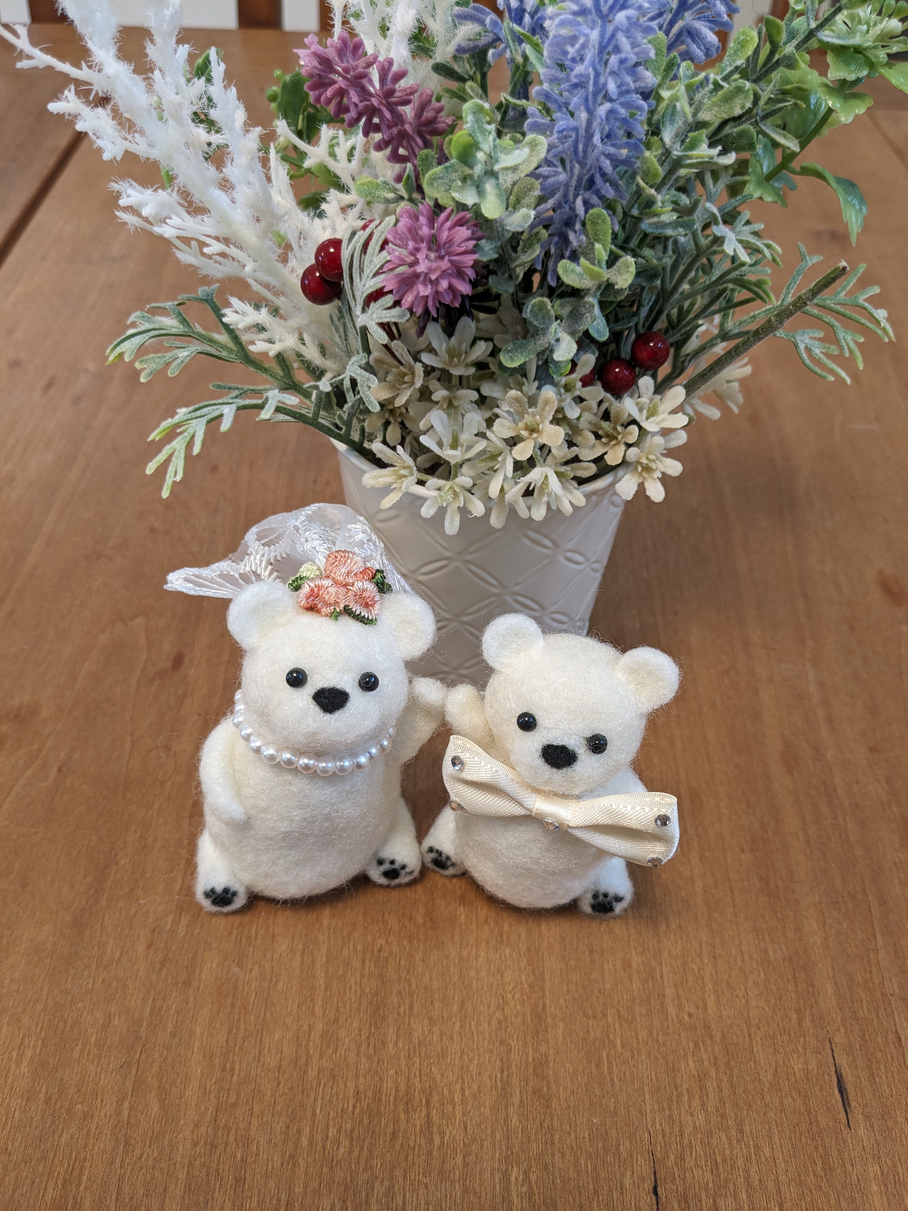 ハンドメイド ウェディング イタグレ ウェルカムドール 羊毛フェルト