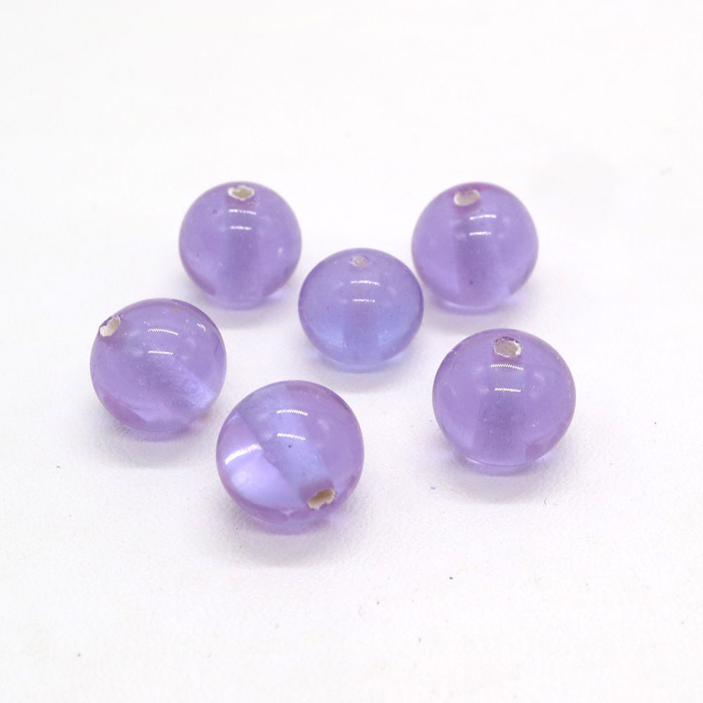 JV-BL-186 チェリーブランドガラスビーズ：ラウンド アレキサンドライト約8-10mm【4個】