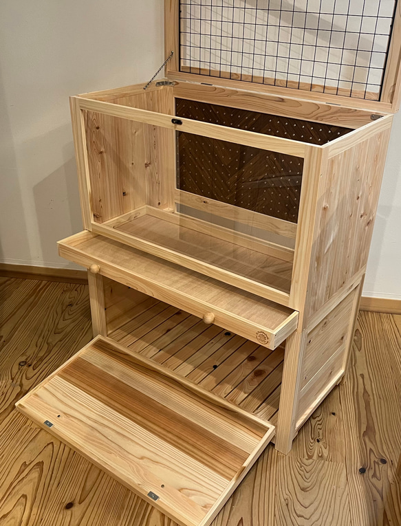 木製　収納　ウサギ小屋　本棚　ペット小屋　サークル　動物　フェレット　棚　収納BOX 4枚目の画像