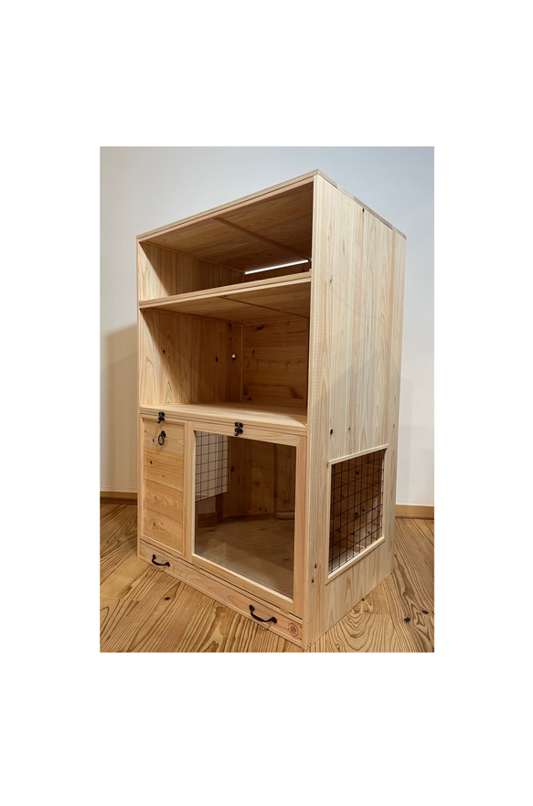 木製ケージ　ウサギ小屋　本棚　ペット小屋　サークル　動物　フェレット　棚　収納BOX 3枚目の画像