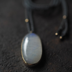 white labradorite brass necklace (daikan) 6枚目の画像