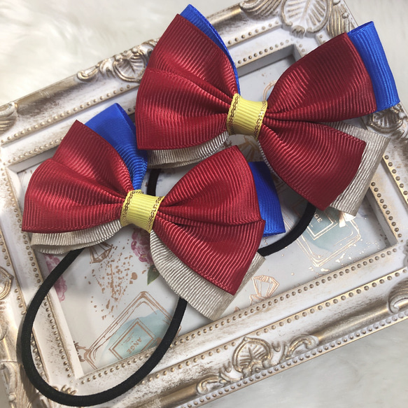 プリンセスティアラ☆ツインりぼんヘアーゴム☆リボンヘアゴム
