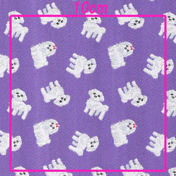 生地】ジャカード織 マルチーズ柄・ポリエステル100％撥水加工(75cm