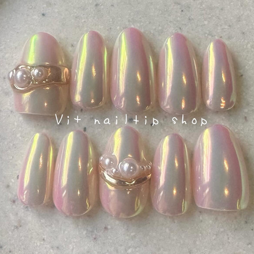 ネイルチップ/オーロラネイル/パールネイル/ミラーネイル/リングネイル  