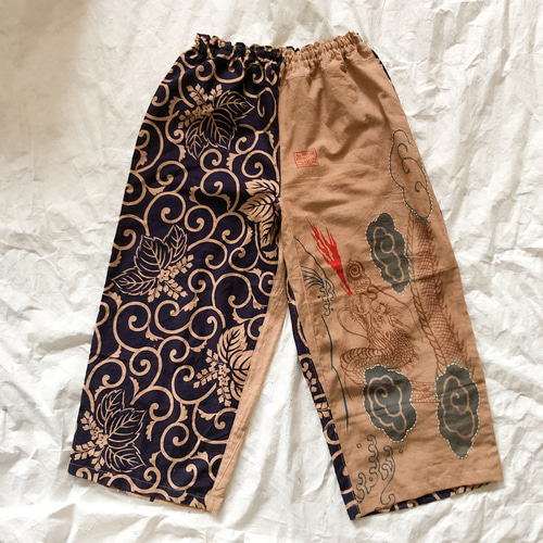 柿渋染め　手ぬぐいサロペットパンツ　手ぬぐいリメイク it-605742ccc1fd9-1200.jpg