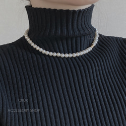 [14kgf]N26　shell pearl necklace・M #大人フォーマル2024 4枚目の画像