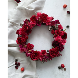 艶やかな red rose wreathe 2枚目の画像