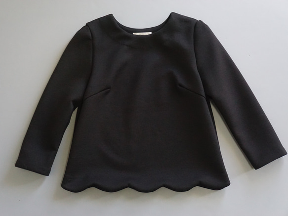 Scallaped pull-over スカラップダンボールニットプルオーバー（ブラック）38 9枚目の画像