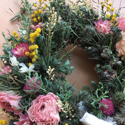 ◯受注製作◯dried flower  wreath 2枚目の画像