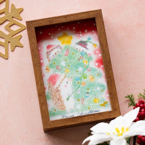 67.クリスマス アート作品 フレーム付き 【公式通販】