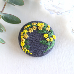 れんれんイニシャルくるみボタン 刺繍くるみボタン アルファベット 入園 入学 名前 バッグ 袋