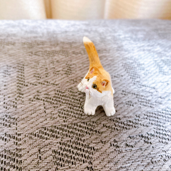マンチカン　猫　子猫　フィギュア　置物　オブジェ　粘土 2枚目の画像