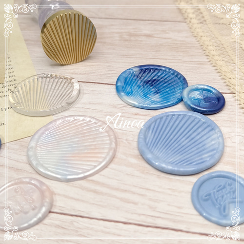 シェル シーリングスタンプヘッド 25mm はんこ・スタンプ Ainoa(miny