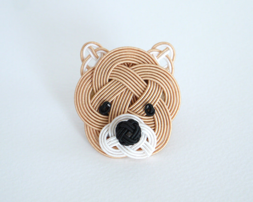 水引 柴犬のブローチ【ちゃいろ】 ブローチ 菜の花工房 通販 17155443