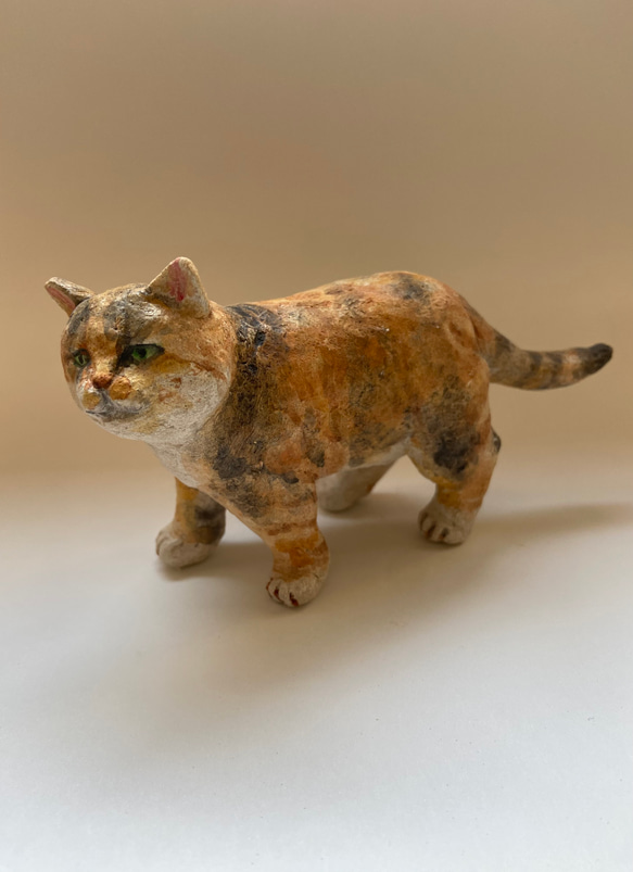 オーブン陶土のお散歩猫 1枚目の画像