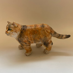 オーブン陶土のお散歩猫 4枚目の画像