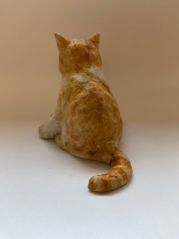 オーブン陶土ののんびり猫 4枚目の画像