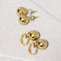 Gold Ball , pierces&earrings. 5枚目の画像