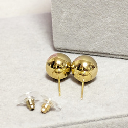 Gold Ball , pierces&earrings. 4枚目の画像
