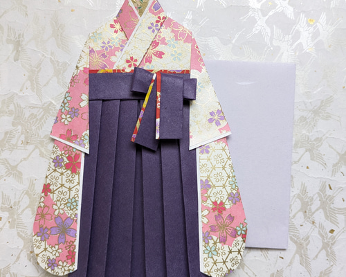 お祝い袋 袴 卒業祝い 卒業式 お礼 先生へのプレゼント 友禅和紙 着物