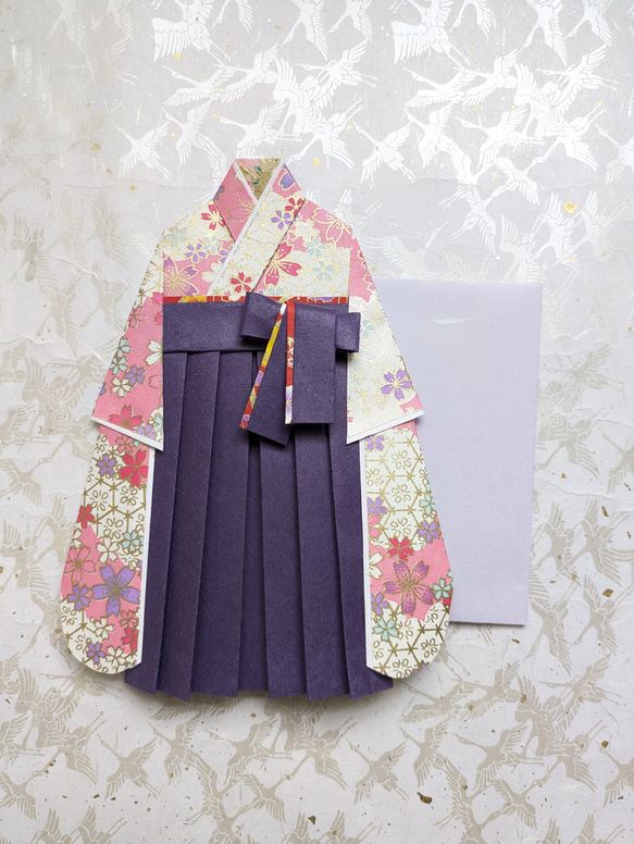 お祝い袋 袴 卒業祝い 卒業式 お礼 先生へのプレゼント 友禅和紙 着物