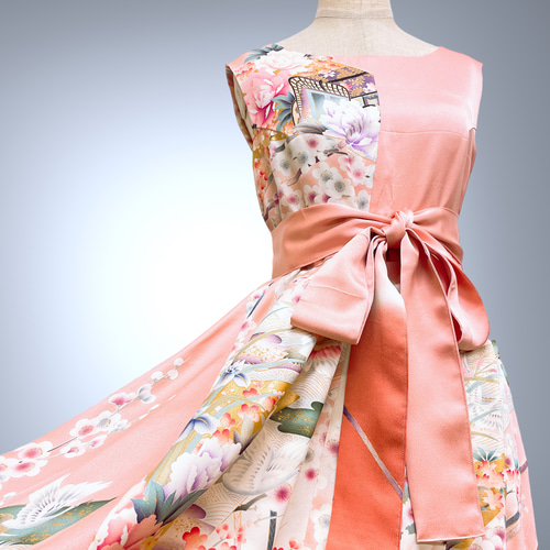 和洋折衷 古着 振袖 着物 袴 和 ハンドメイド リメイク