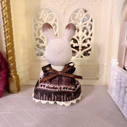 クリームチョコワンピース 女の子サイズ シルバニア ハンドメイド