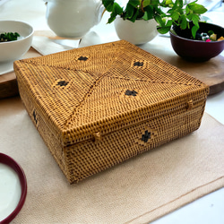 アタ細工 スクエア BOXケース 小物入れ スパイス入れ 裁縫道具 薬箱