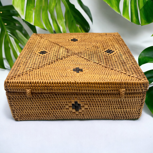 アタ細工 スクエア BOXケース 小物入れ スパイス入れ 裁縫道具 薬箱