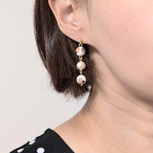 ☆❤️ 星　猫　ねこ　パール　ピアス　ピアス　イヤリング purepoche_586e-3i014-695