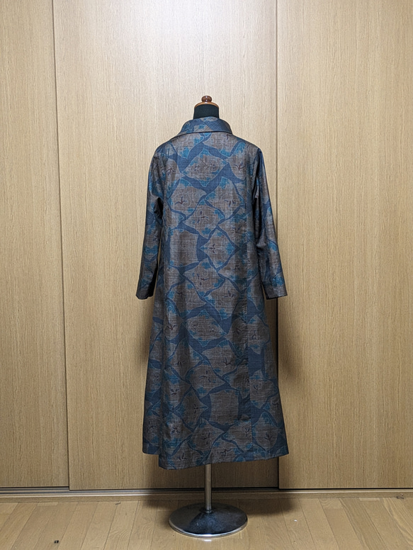 SOLD　着物リメイク　ワンピース　大島紬　M〜L 