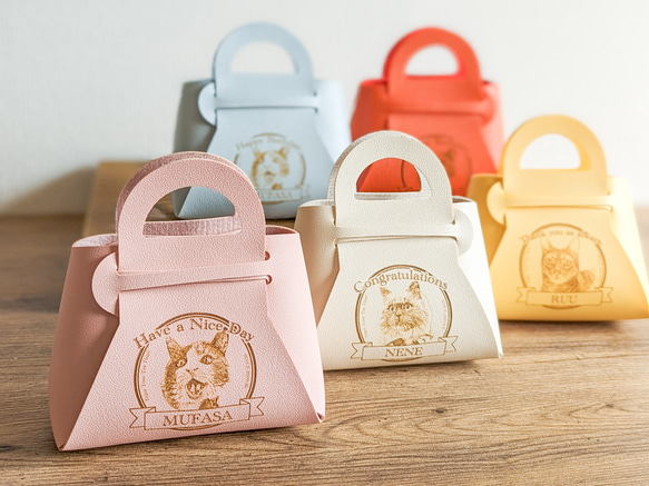 猫の日2026】猫好きさんのための猫柄プチギフトバッグ 名入れ