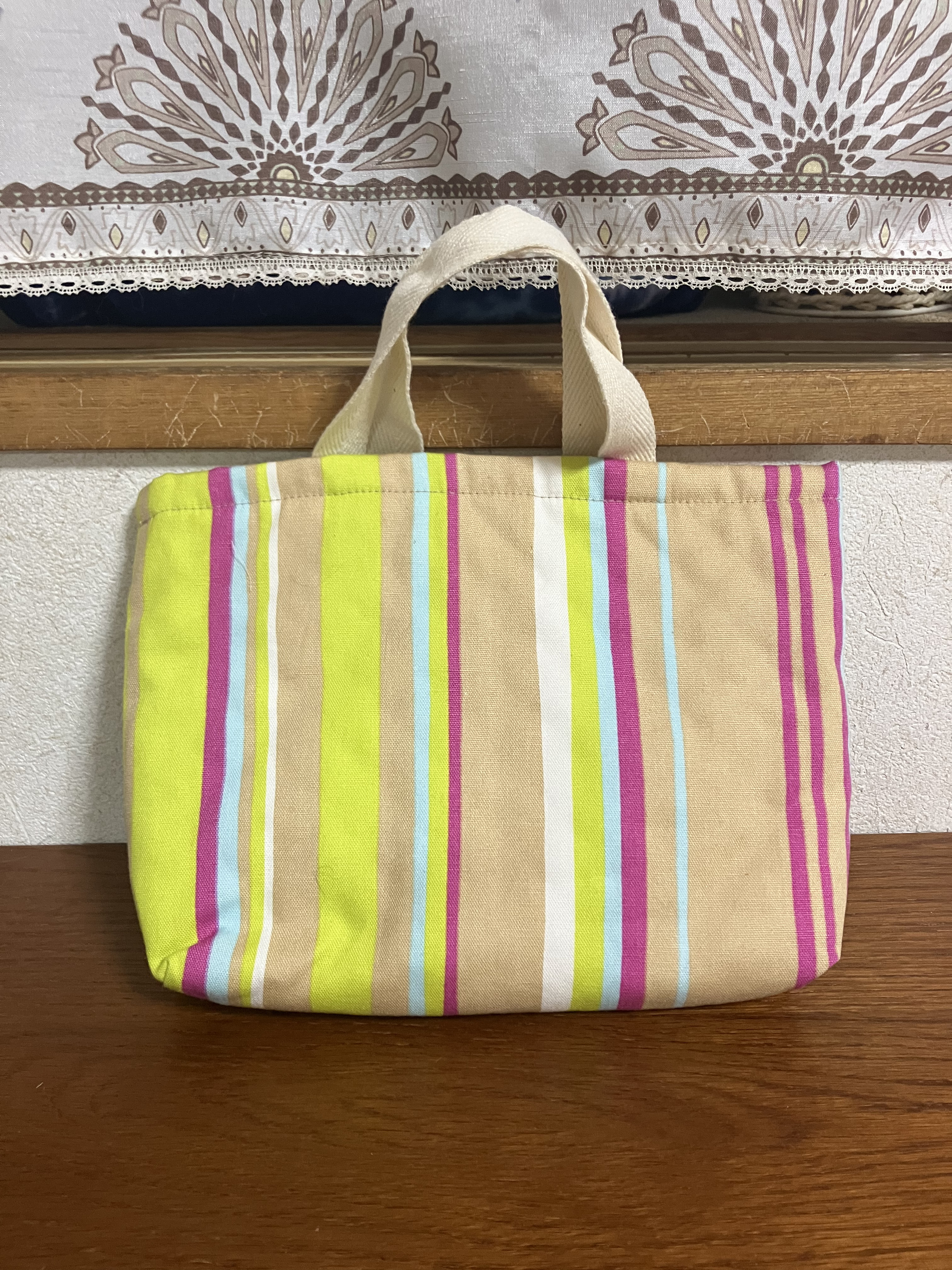 スィート柄の生地で作る バックインバック トートバッグ changes 通販