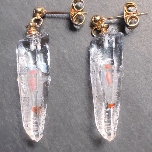 ピアス】海水晶標本【クリオネ】 ピアス（スタッド・一粒） kanau 通販 