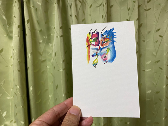 花文字のポストカード「開」 1枚目の画像