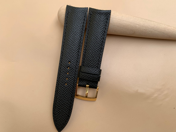 【美品】プライベートアイズ ヴィンテージデザイン 20mm カーフストラップ OMEGA カーブラグエンド時計ストラップはブラッ 21mm、20mm、18mm