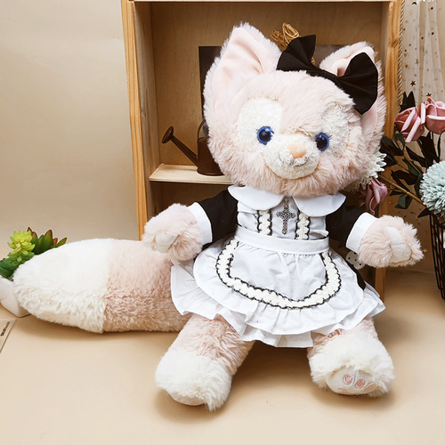50cmステラルー コスチューム ぬいぐるみ服 黒と白のメイド