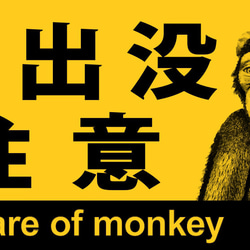 猿出没注意 サル ニホンザル 猿 日本猿 アウトドア 店舗 警告 ミニチュア ランプ 看板 置物 雑貨 ライトBOX 6枚目の画像