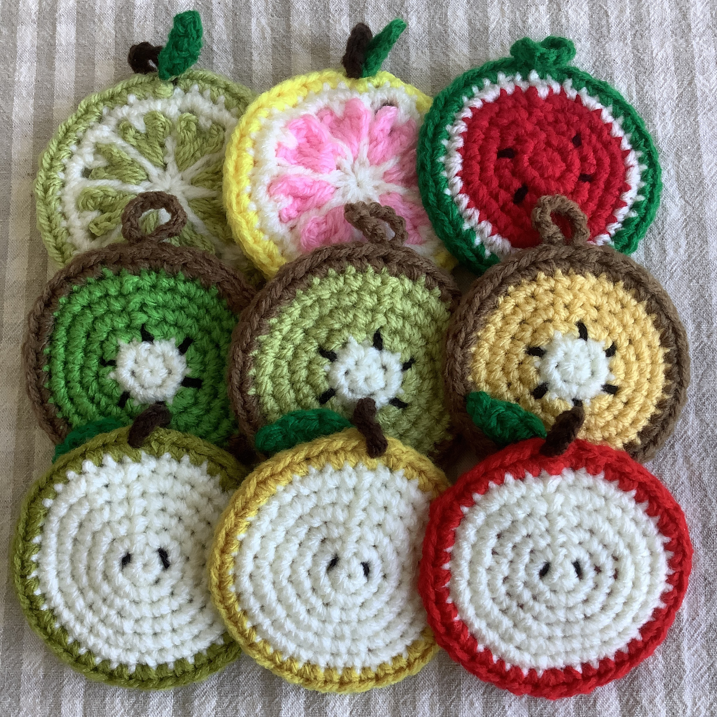 ハンドメイド／ たくましい シンプルエコたわし2枚合わせ／ アクリル 